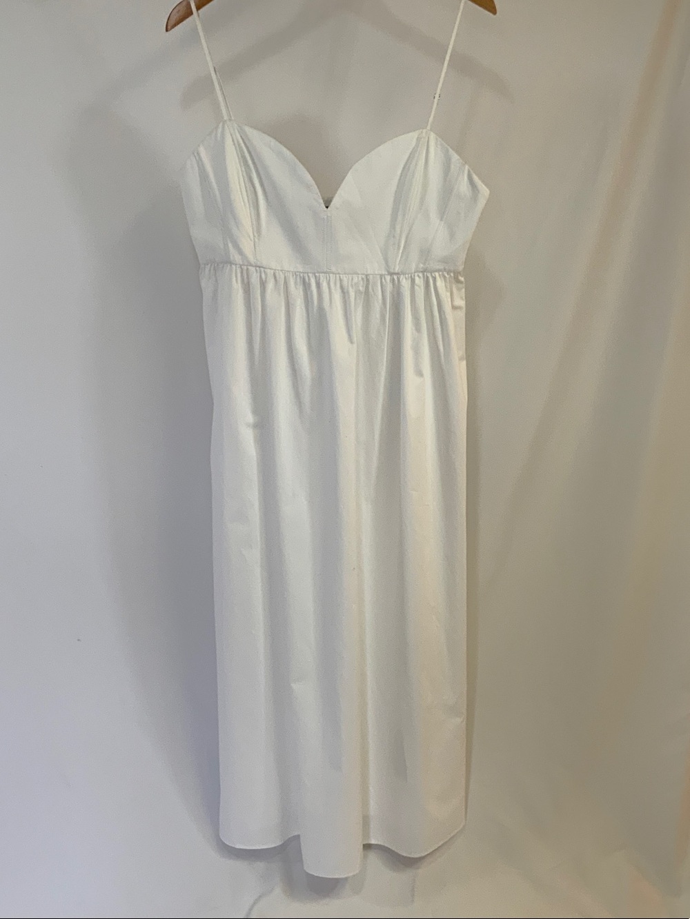 Zara White Strapless Dress with Sweetheart Neckline